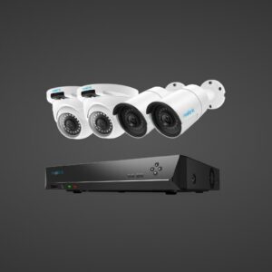 Reolink RLK8-410B2D2 Out-of-the-Box 4MP Bullet & Dome PoE Security Camera System. 2TB HDD 8-Channel NVR for 24/7 Recording